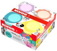 Kores® Knete Magic Clay Pastel mehrfarbig, 4 Farben...