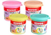 Kores® Knete Magic Clay Pastel mehrfarbig, 4 Farben...