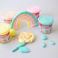 Kores® Knete Magic Clay Pastel mehrfarbig, 4 Farben je 40,0 g