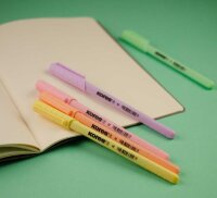 Kores® Kugelschreiber K0R-M Pastel farbsortiert, Schreibfarbe: blau, 6 St.