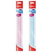 Kores® Lineal 30,0 cm, pink, blau