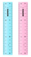 Kores® Lineal 15,0 cm, pink, blau