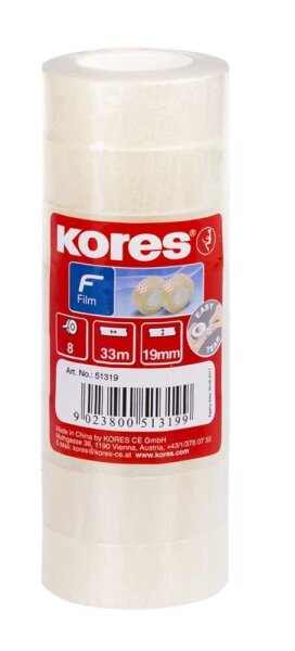 Kores® Tower Klebefilm transparent 19,0 mm x 33,0 m 8 St.