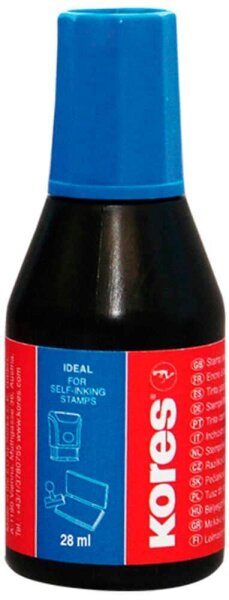 Kores® Stempelfarbe 71308 blau 28,0 ml