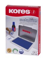 Kores® Stempelkissen METALLICA blau 11,0 x 7,0 cm, 1 St.