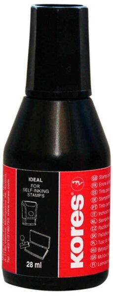 Kores® Stempelfarbe 71338 schwarz 28,0 ml