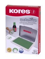 Kores® Stempelkissen METALLICA grün 11,0 x 7,0...