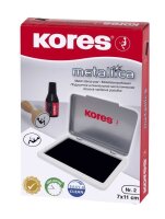 Kores® Stempelkissen METALLICA schwarz 11,0 x 7,0 cm,...