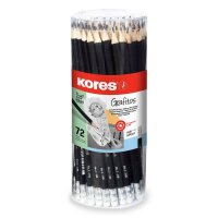 Kores® GRAFITOS Bleistifte HB schwarz mit Radierer,...