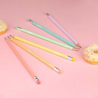 Kores® GRAFITOS Pastel Bleistifte HB farbsortiert mit Radierer, 6 St.