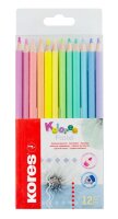 Kores® KOLORES Pastell Buntstifte mehrfarbig, 12 St.