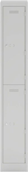 BISLEY Spind lichtgrau PL3050S2645, 2 Schließfächer 30,0 x 50,0 x 180,0 cm