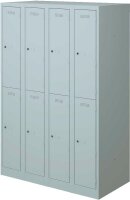 BISLEY Spind lichtgrau PL3050Q2645, 8 Schließfächer 120,0 x 50,0 x 180,0 cm
