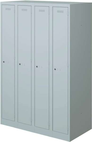 BISLEY Spind lichtgrau PL3050Q1645, 4 Schließfächer 120,0 x 50,0 x 180,0 cm