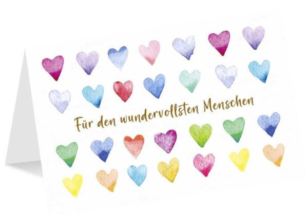 LUMA Grußkarte Für den wundervollsten Menschen LU2778 DIN B6, 1 St.