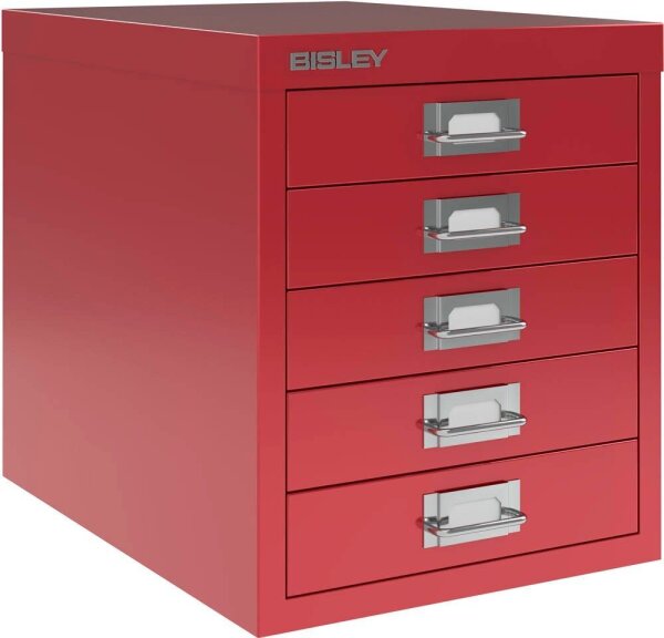 BISLEY MultiDrawer™ L125 Schubladenschrank kardinalrot 5 Schubladen 27,9 x 38,0 x 32,5 cm, 1 St.