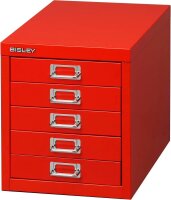 BISLEY MultiDrawer™ L125 Schubladenschrank kardinalrot 5 Schubladen 27,9 x 38,0 x 32,5 cm, 1 St.