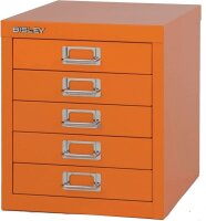BISLEY MultiDrawer™ L125 Schubladenschrank orange 5 Schubladen 27,9 x 38,0 x 32,5 cm, 1 St.