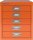 BISLEY MultiDrawer™ L125 Schubladenschrank orange 5 Schubladen 27,9 x 38,0 x 32,5 cm, 1 St.