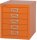 BISLEY MultiDrawer™ L125 Schubladenschrank orange 5 Schubladen 27,9 x 38,0 x 32,5 cm, 1 St.