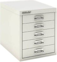 BISLEY MultiDrawer™ L125 Schubladenschrank verkehrsweiß 5 Schubladen 27,9 x 38,0 x 32,5 cm, 1 St.