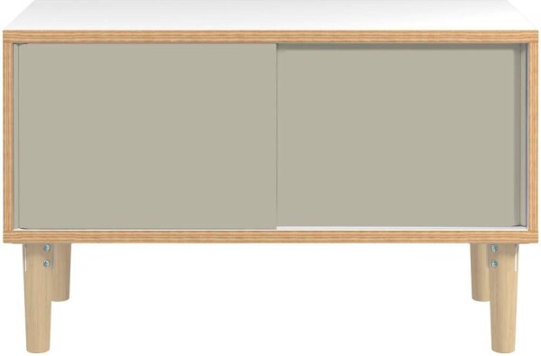 BISLEY Sideboard Poise, POS1007W645 verkehrsweiß, lichtgrau 100,0 x 45,0 x 62,1 cm, 1 St.