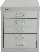 BISLEY MultiDrawer™ L125 Schubladenschrank silber 5...