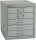 BISLEY MultiDrawer™ L125 Schubladenschrank silber 5 Schubladen 27,9 x 38,0 x 32,5 cm, 1 St.