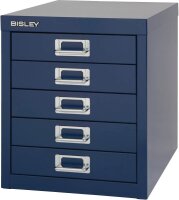 BISLEY MultiDrawer™ L125 Schubladenschrank oxfordblau 5 Schubladen 27,9 x 38,0 x 32,5 cm, 1 St.