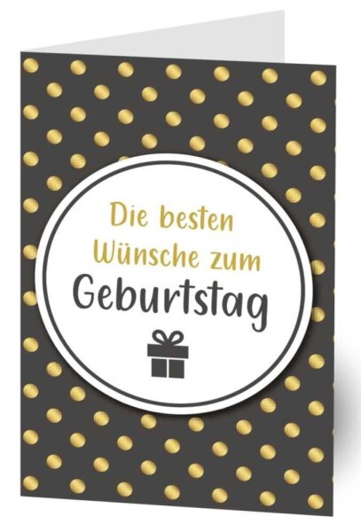 LUMA Geburtstagskarte Die besten Wünsche zum Geburtstag LU2877 DIN B6, 1 St.