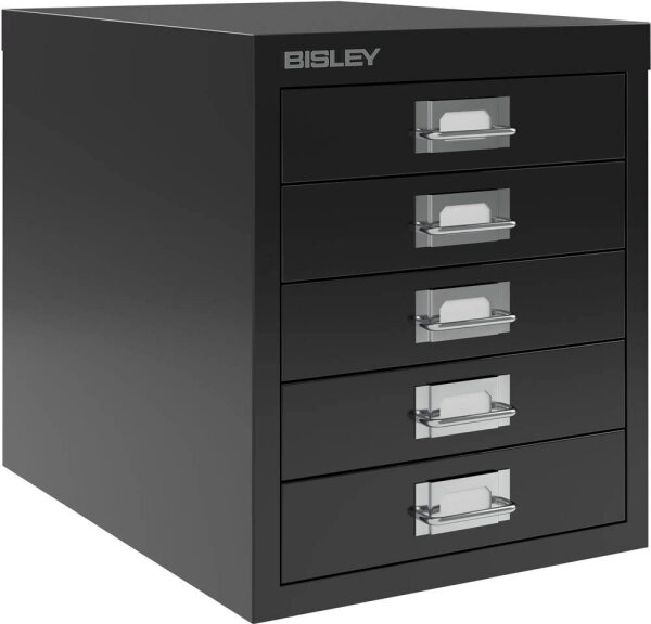 BISLEY MultiDrawer™ L125 Schubladenschrank schwarz 5 Schubladen 27,9 x 38,0 x 32,5 cm, 1 St.