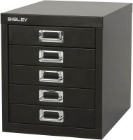 BISLEY MultiDrawer™ L125 Schubladenschrank schwarz 5 Schubladen 27,9 x 38,0 x 32,5 cm, 1 St.