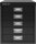 BISLEY MultiDrawer™ L125 Schubladenschrank schwarz 5 Schubladen 27,9 x 38,0 x 32,5 cm, 1 St.