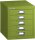BISLEY MultiDrawer™ L125 Schubladenschrank grün 5 Schubladen 27,9 x 38,0 x 32,5 cm, 1 St.
