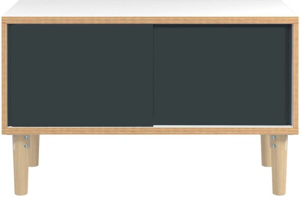 BISLEY Sideboard Poise, POS1007W634 verkehrsweiß, anthrazitgrau 100,0 x 45,0 x 62,1 cm, 1 St.