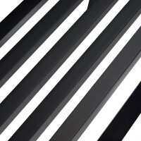 relaxdays Gartenbank 10026114_0 schwarz Metall 127,0 cm