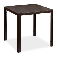 relaxdays Gartentisch braun quadratisch 77,5 x 77,5 x...