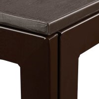 relaxdays Gartentisch braun quadratisch 77,5 x 77,5 x 74,5 cm