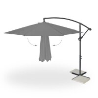 relaxdays Sonnenschirm rund, grau neigbar Ø 300,0...