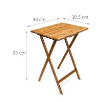 relaxdays Beistelltisch rechteckig Bambus braun 48,0 x...