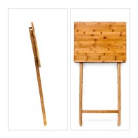 relaxdays Beistelltisch rechteckig Bambus braun 48,0 x 38,5 x 63,0 cm, 1 St.