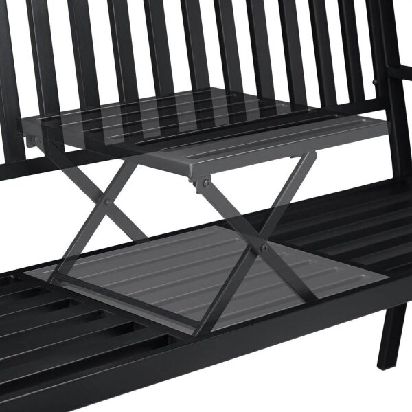 relaxdays Gartenbank 10026113_0 schwarz Metall 150,0 cm  ( 10026113_0 )