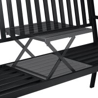 relaxdays Gartenbank 10026113_0 schwarz Metall 150,0 cm...