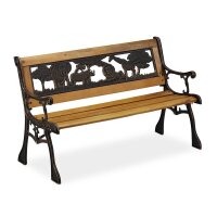 relaxdays Kinderbank Kinder 10030924_0 schwarz/braun Holz...