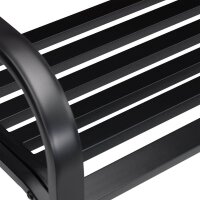 relaxdays Gartenbank 10030991_0 schwarz Metall 127,0 cm