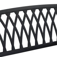 relaxdays Gartenbank 10030991_0 schwarz Metall 127,0 cm