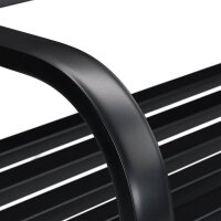 relaxdays Gartenbank 10030991_0 schwarz Metall 127,0 cm