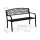 relaxdays Gartenbank 10030991_0 schwarz Metall 127,0 cm