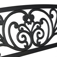 relaxdays Gartenbank 10030990_0 schwarz/braun Metall 127,0 cm