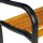 relaxdays Gartenbank 10030990_0 schwarz/braun Metall 127,0 cm